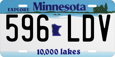 MN license plate 596LDV