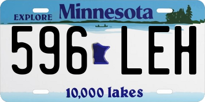 MN license plate 596LEH