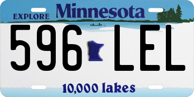 MN license plate 596LEL