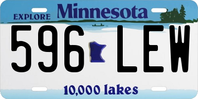 MN license plate 596LEW