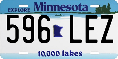 MN license plate 596LEZ