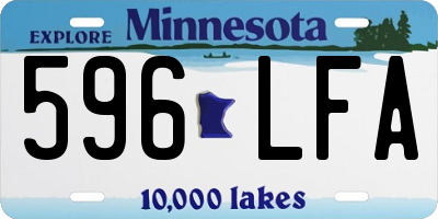 MN license plate 596LFA