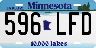 MN license plate 596LFD