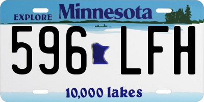 MN license plate 596LFH