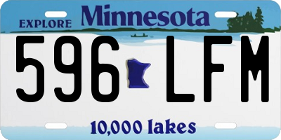 MN license plate 596LFM