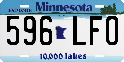 MN license plate 596LFO