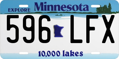 MN license plate 596LFX