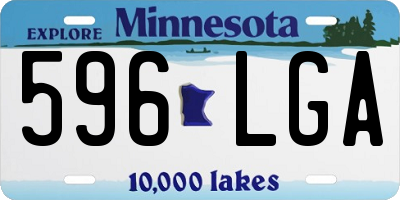 MN license plate 596LGA