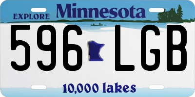 MN license plate 596LGB