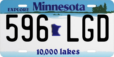 MN license plate 596LGD