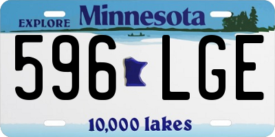 MN license plate 596LGE