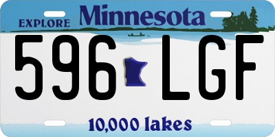 MN license plate 596LGF