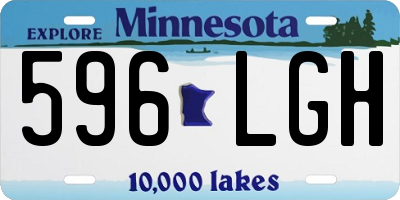 MN license plate 596LGH