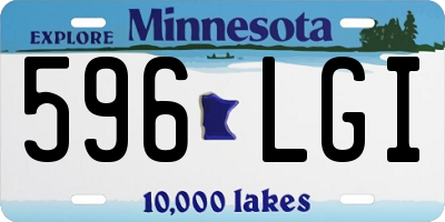 MN license plate 596LGI