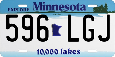 MN license plate 596LGJ