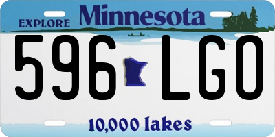 MN license plate 596LGO