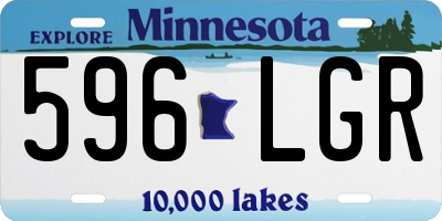 MN license plate 596LGR