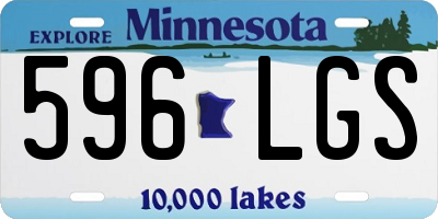 MN license plate 596LGS