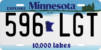 MN license plate 596LGT
