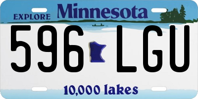 MN license plate 596LGU