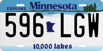 MN license plate 596LGW