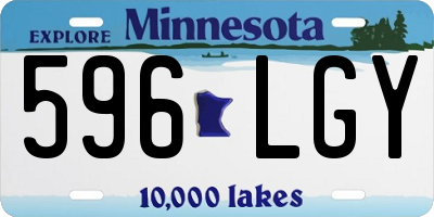 MN license plate 596LGY