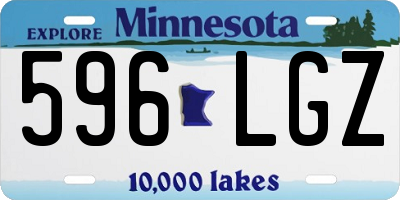 MN license plate 596LGZ