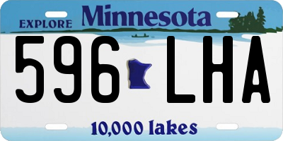 MN license plate 596LHA