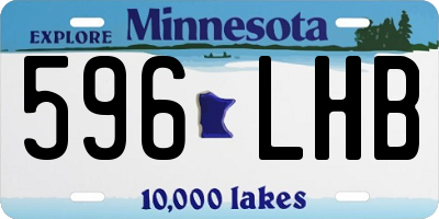 MN license plate 596LHB