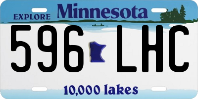 MN license plate 596LHC