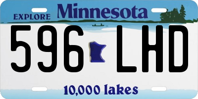 MN license plate 596LHD