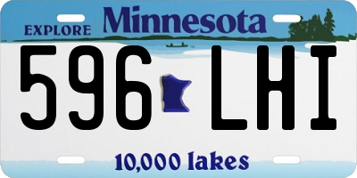 MN license plate 596LHI