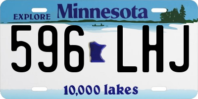 MN license plate 596LHJ