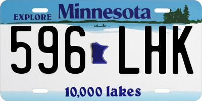 MN license plate 596LHK