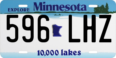 MN license plate 596LHZ