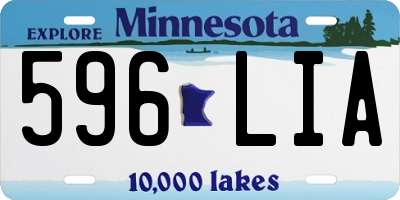 MN license plate 596LIA