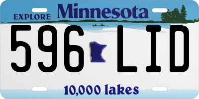 MN license plate 596LID