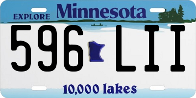 MN license plate 596LII