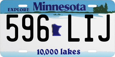MN license plate 596LIJ