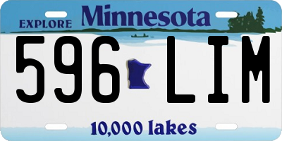 MN license plate 596LIM
