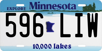 MN license plate 596LIW