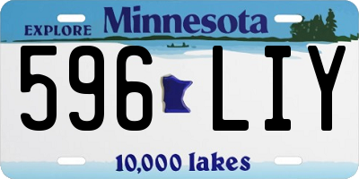 MN license plate 596LIY