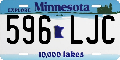 MN license plate 596LJC