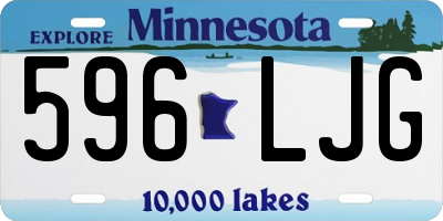 MN license plate 596LJG