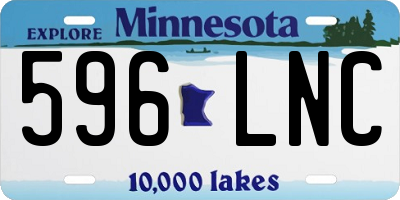 MN license plate 596LNC