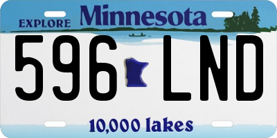 MN license plate 596LND