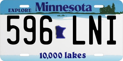 MN license plate 596LNI