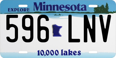 MN license plate 596LNV