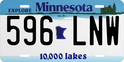 MN license plate 596LNW