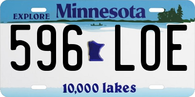 MN license plate 596LOE